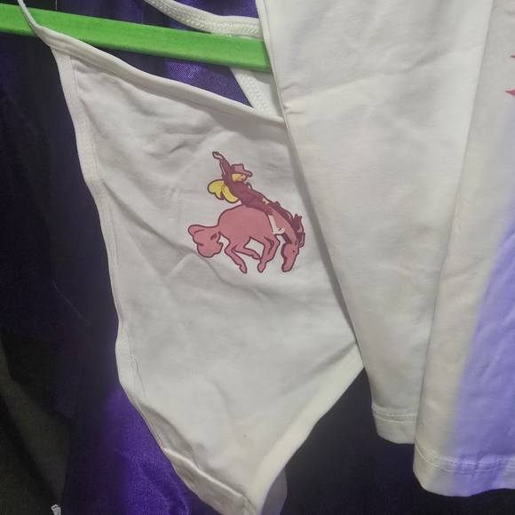 Woman’s White and Pink Graphic Tee - Picture 2 of 2